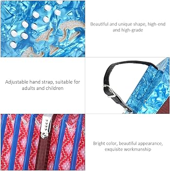 Amazon | Eujgoov コンサーティーナアコーディオン、20ボタンコンサー